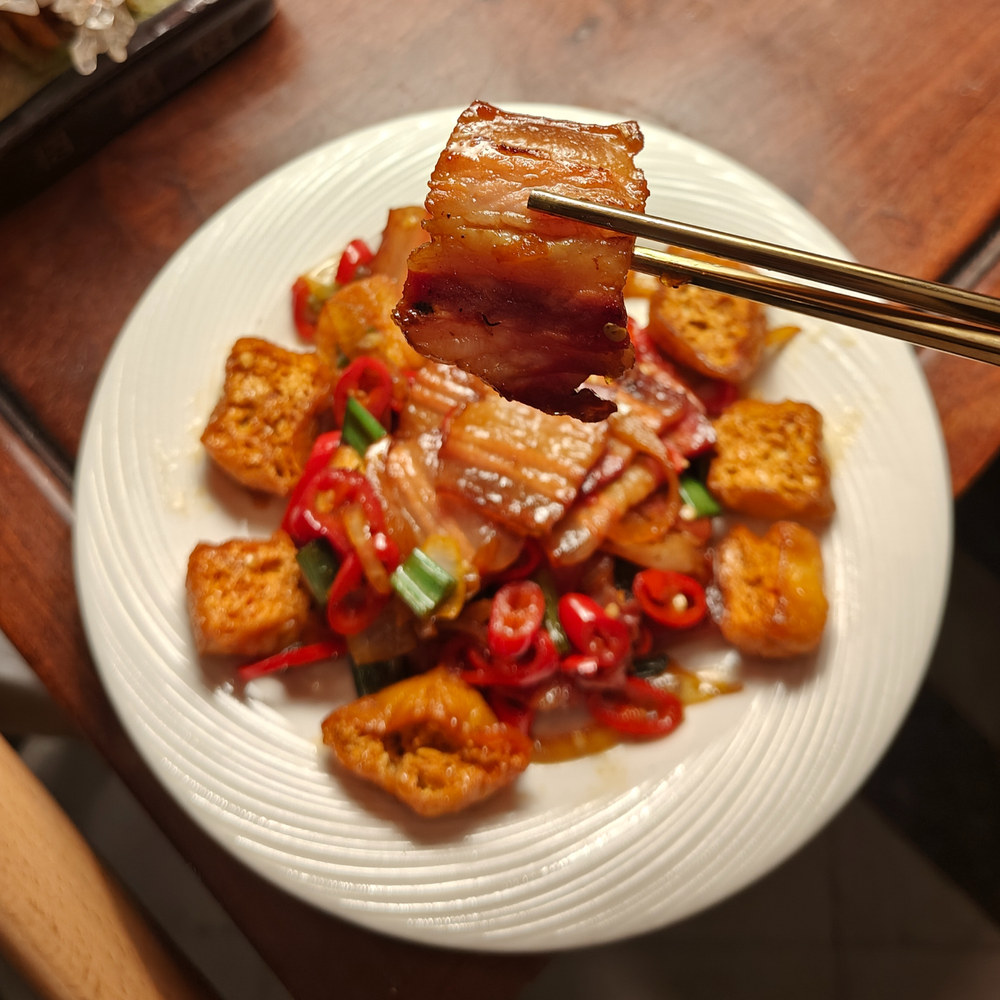 Sautéed Smoked Chinese Pancetta